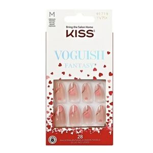 NEW! KISS Voguish Fantasy Nails with Pink Hearts